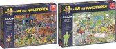 Jan van Haasteren Puzzelbundel - 2 stuks - Rollerdisco 1000 stukjes & De Filmset 1000 Stukjes