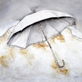 Olieverfschilderij - schilderij paraplu - handgeschilderd - 100x100 - woonkamer slaapkamer