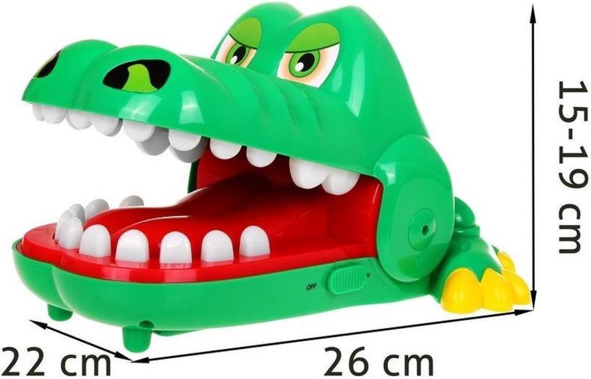 Jeu de Société Électrique Crocodile Dentiste pour Enfant - ZGEER - Shark  Attack - Bleu