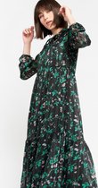 LOLALIZA Maxi jurk met bloemen - Zwart - Maat 34