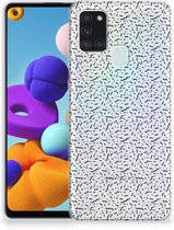 TPU Silicone Hoesje Geschikt voor Samsung Galaxy A21s Telefoonhoesje Stripes Dots