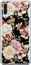 Samsung A70 hoesje siliconen - Bloemen flowerpower | Samsung Galaxy A70 case | multi | TPU backcover transparant