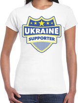 Ukraine supporter schild t-shirt wit voor dames - Oekraine landen t-shirt / kleding - EK / WK / Olympische spelen outfit M