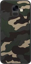 ADEL Siliconen Back Cover Softcase Hoesje voor Samsung Galaxy A6 (2018) - Camouflage Stoer