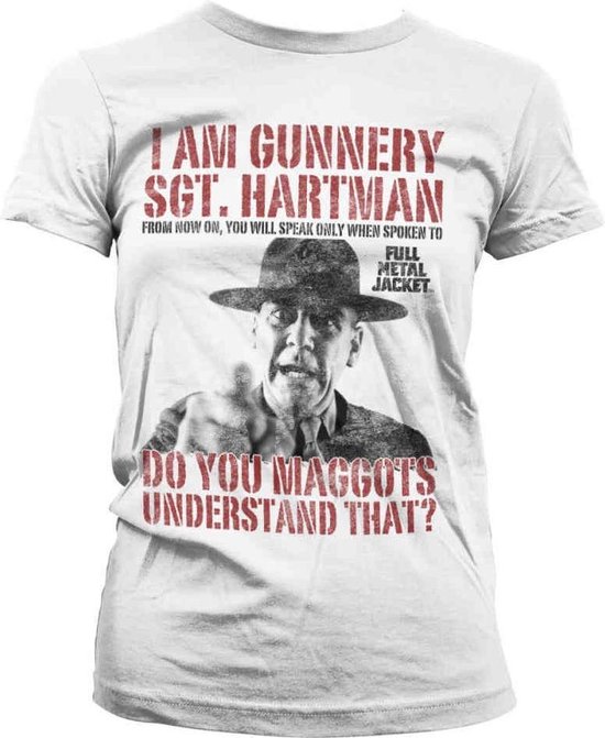 Full Metal Jacket Dames Tshirt XL Sgt. Hartman Wit