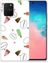 Telefoon Hoesje Geschikt voor Samsung Galaxy S10 Lite Silicone Back Case IJsjes