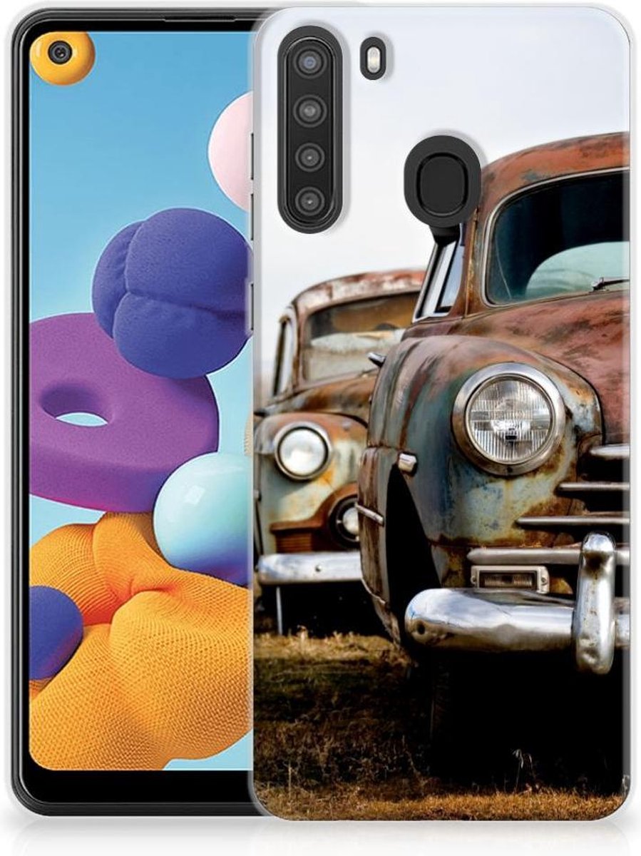 Samsung Galaxy A21 Siliconen Hoesje met foto Vintage Auto