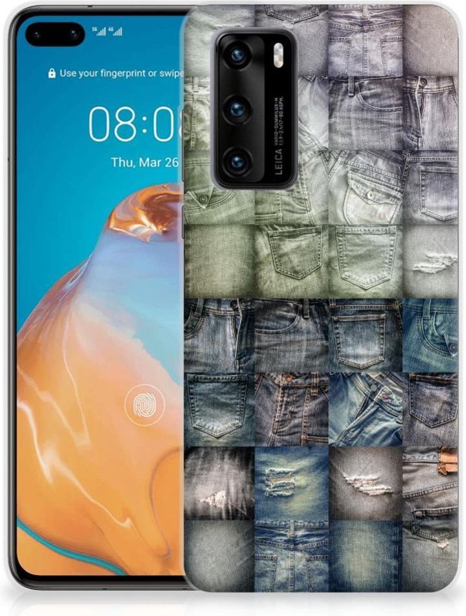 TPU Hoesje voor Silicone Back Cover Huawei P40 Spijkerbroeken