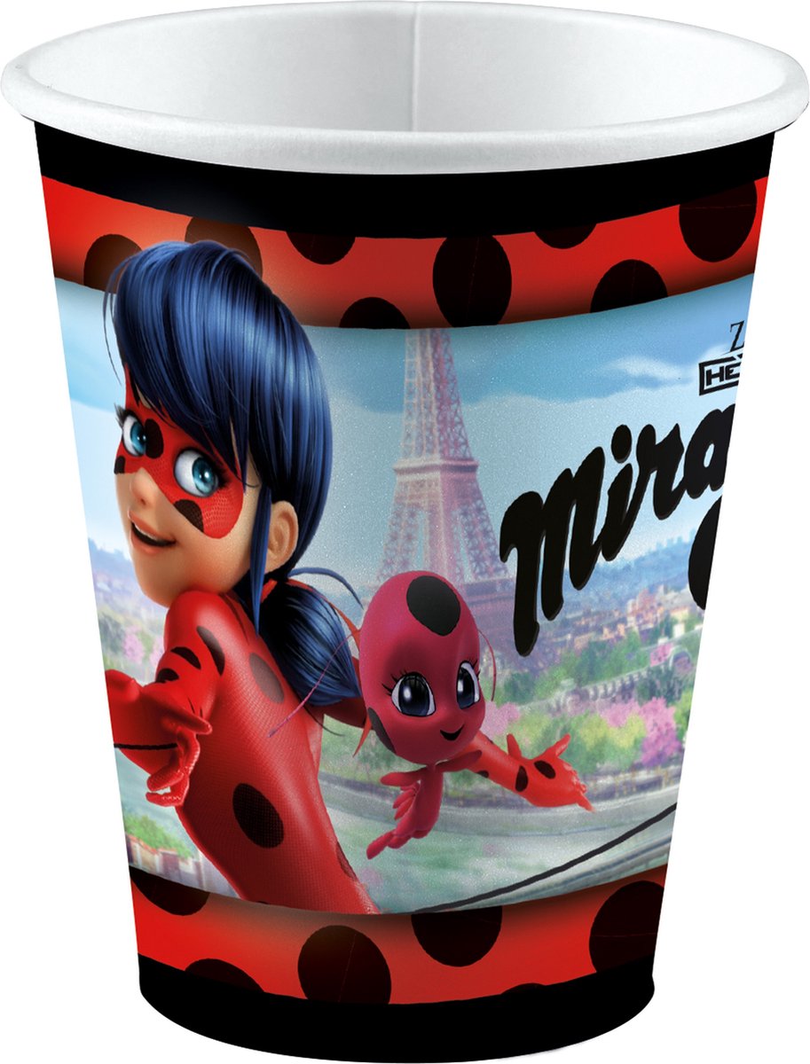BIGIEMME SRL - 8 kartonnen Ladybug bekers