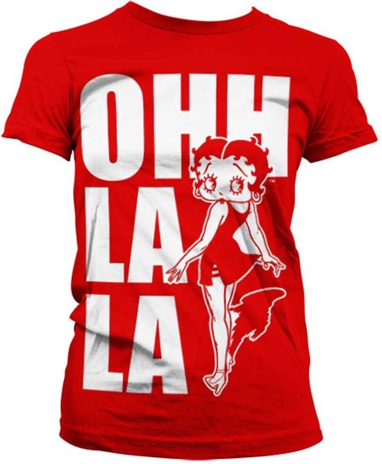 Betty Boop Dames Tshirt Ohh La La Rood