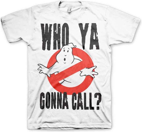 Ghostbusters - t-shirt who ya gonna call ? - white (xl)