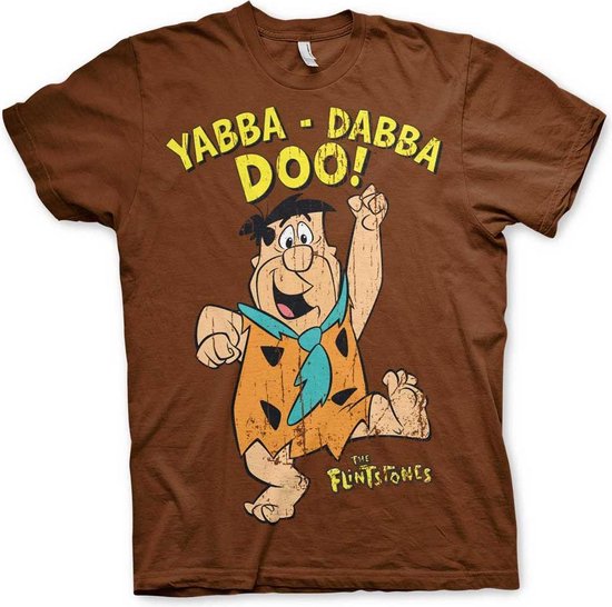 THE FLINTSTONES - T-Shirt Yabba-Dadda-Doo - Brown (XL)