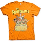 THE FLINTSTONES - T-Shirt Famille Flintstones - Orange (S)