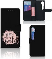 GSM Hoesje Xiaomi Mi Note 10 Pro Book Case met Tekst Boho Stay Wild