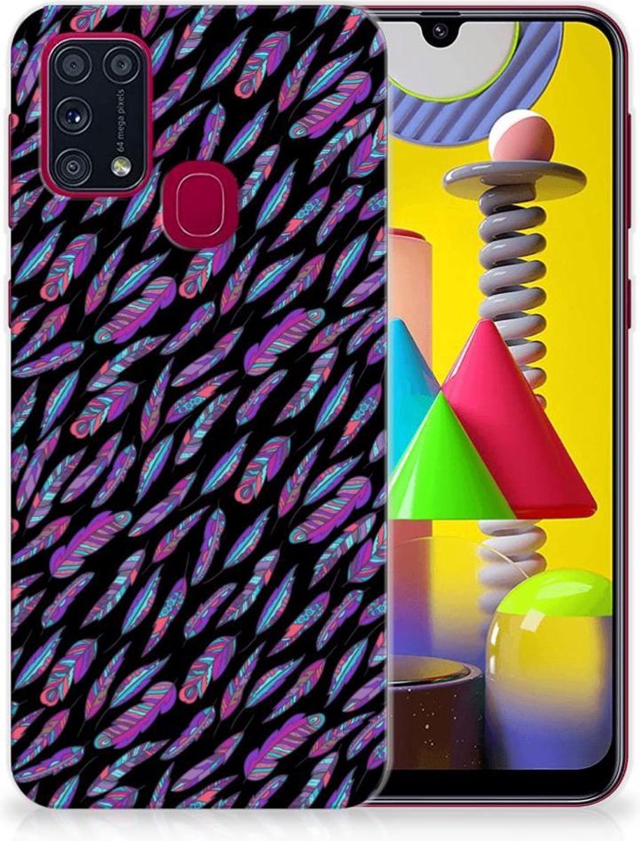 Samsung Galaxy M31 TPU bumper Feathers Color