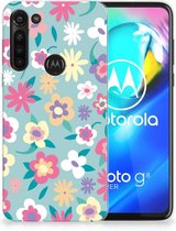 Leuk TPU Back Case Motorola Moto G8 Power GSM Hoesje met Tekst Flower Power