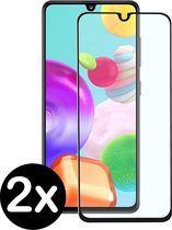 Samsung Galaxy A41 Screenprotector Gehard Glas Full Cover 3D - 2 PACK