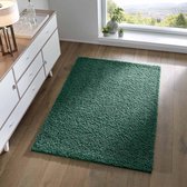 Hoogpolig vloerkleed effen Spectrum - jade 90x300 cm