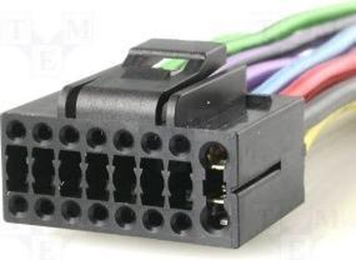 ISO kabel voor Kenwood en JVC autoradio - 22x9,5mm - 16-pins - 0,15 meter – foto 4