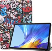 Tablet hoes geschikt voor Huawei MatePad 10.4 Tri-Fold Book Case - Graffiti