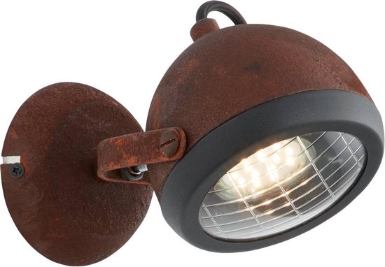 BRILLIANT lamp Rider wandspot roestkleurig | 1x PAR51, GU10, 25W, geschikt voor reflectorlampen (niet inbegrepen) | Schaal A ++ tot E | Draaibare kop