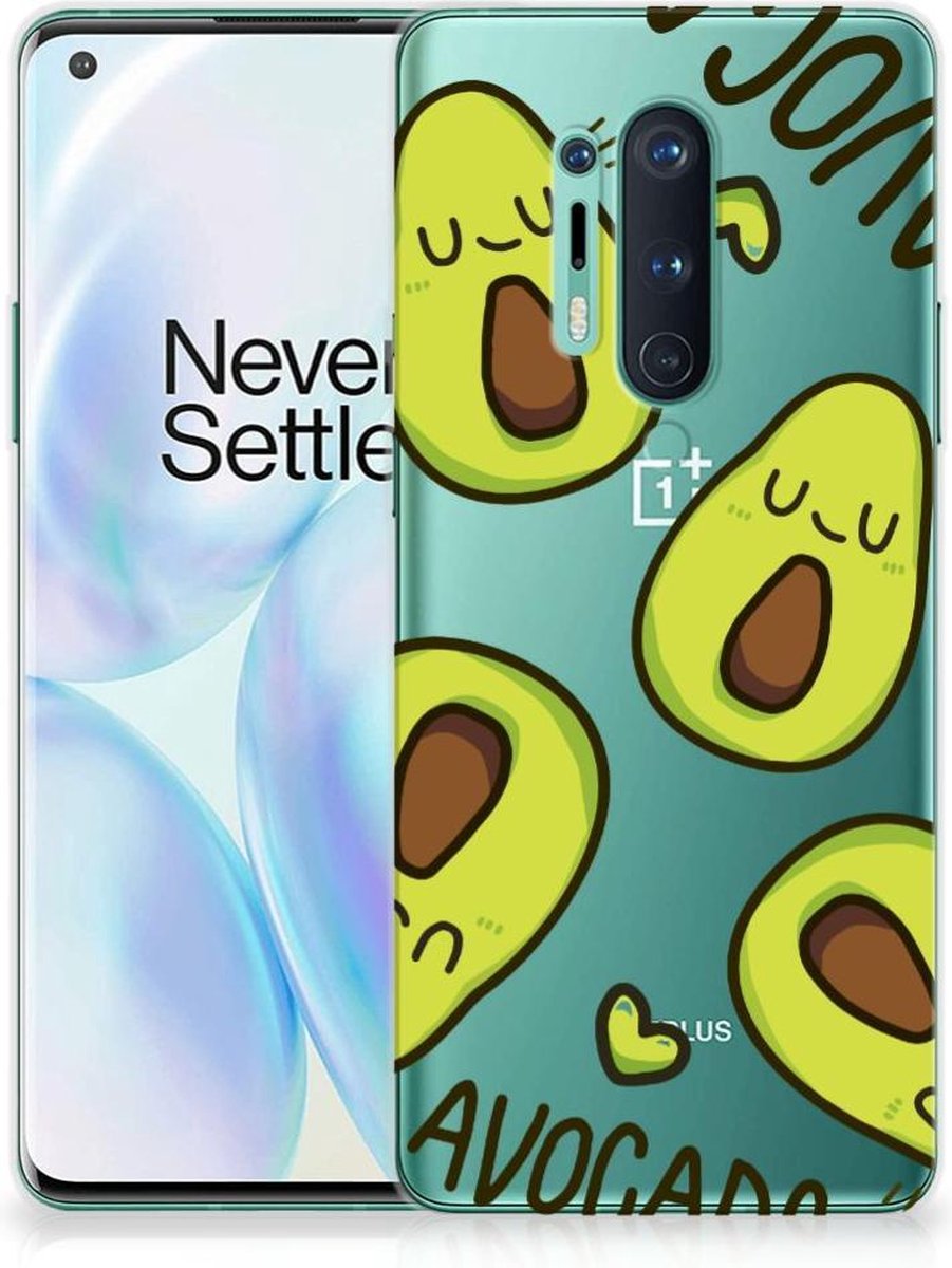 OnePlus 8 Pro Telefoonhoesje met Naam Avocado Singing