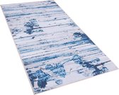 Beliani BURDUR - Vloerkleed - blauw - polyester