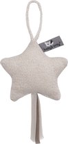 Baby's Only Gebreide decoratie hanger ster Sparkle - Decoratieve accessoires - Goud-Ivoor Mêlee - Met subtiel glittertje - Met ophanglusje