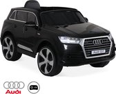 AUDI Q7 Zwart, elektrische auto 12V, 1 plaats, 4x4 voor kinderen met autoradio en afstandsbediening