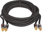 AUDIO-SYSTEM HIGH-END cinch-kabel. 1500mm OFC cinch-kabel met SNAKE-SKIN