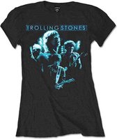 The Rolling Stones Dames Tshirt -2XL- Band Glow Zwart