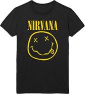 Nirvana Smiley logo T-shirt unisexe Flower Sniffin Taille L.