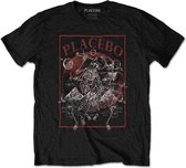 Placebo Heren Tshirt -2XL- Astro Skeletons Zwart