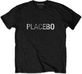 Placebo - Logo Heren T-shirt - L - Zwart