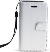 Luxe Lederen Telefoonhoesje iPhone 5/5S/SE Wit