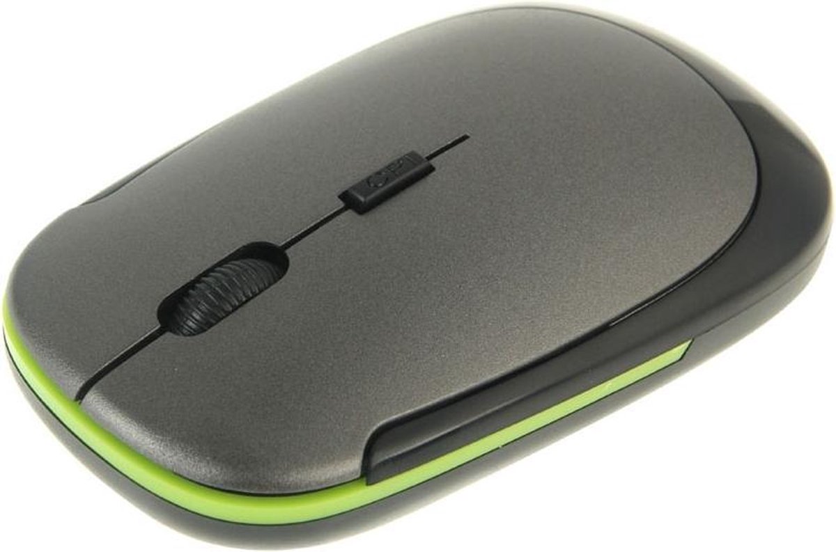 Let op type!! Ultra-dunne draadloze 2.4 GHz Optische USB Muis (grijs)