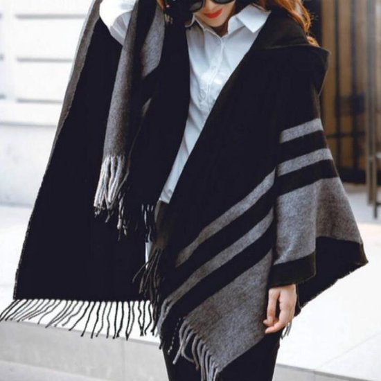 Let op type!! Herfst en winter dames Hooded warme dikke kwast mantel  omslagdoek sjaal... | bol.com