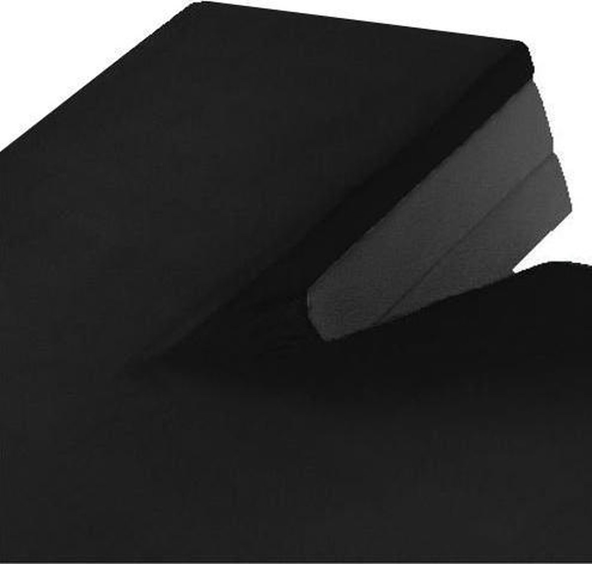 Split Topper Jersey Hoeslaken Zwart 160 x 200 cm