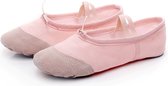 2 Pairs Flats Soft Ballet Shoes Latin Yoga Dance Sport Shoes for Children & Adult  Shoe Size:35(Flesh Color)
