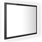 vidaXL-Badkamerspiegel-LED-60x8,5x37-cm-acryl-hoogglans-zwart