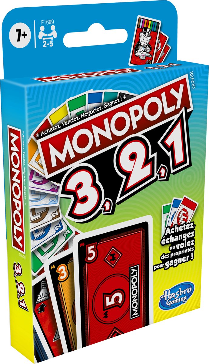 Monopoly 3, 2, 1 - Franstalig Kaartspel