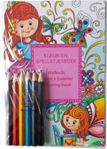 Mini Kleurboek Prinsessen + 6 kleine Potloden