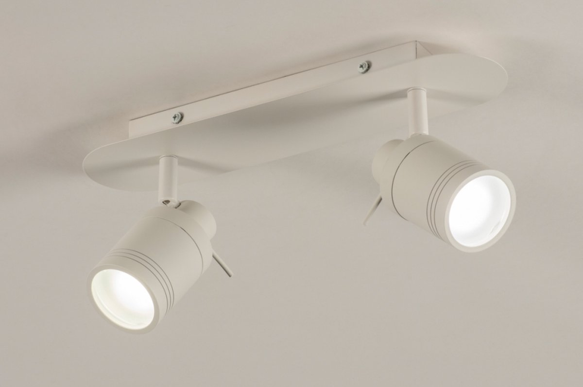Lumidora Opbouwspot 72835 2 Lichts GU10 Wit Metaal Badkamerlamp IP44
