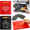 Afbeelding van het spelletje Mivida - Magneetbord - Speelgoed - Magneetbord - Magnetisch bord kinderen - Magnetische balletjes - Magpad - Rood - Zwart