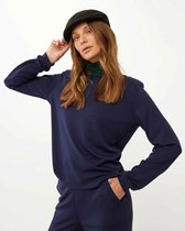 Shoulderpad Sweater Dames - Navy - Maat S