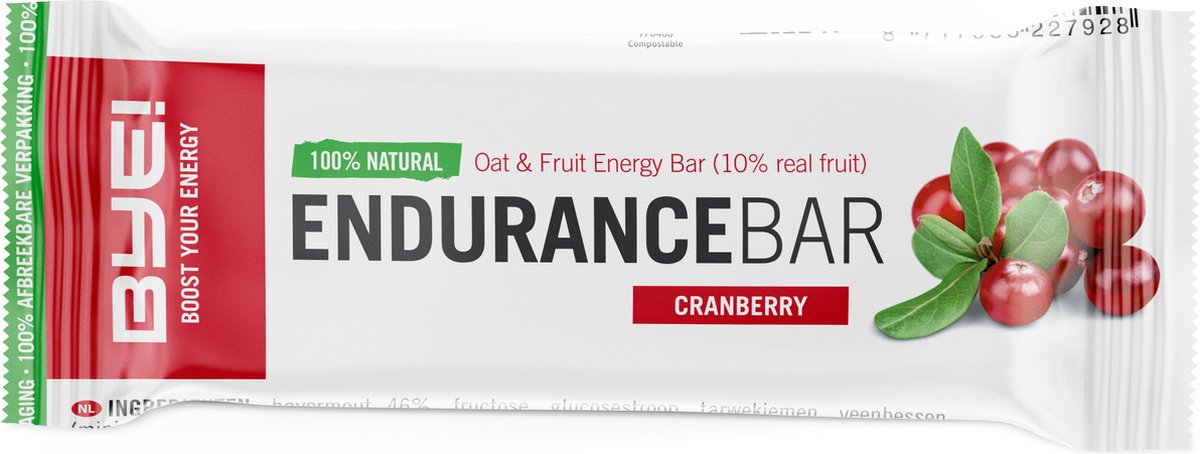 BYE! Endurance Bar Cranberry - 30 x 40 gram