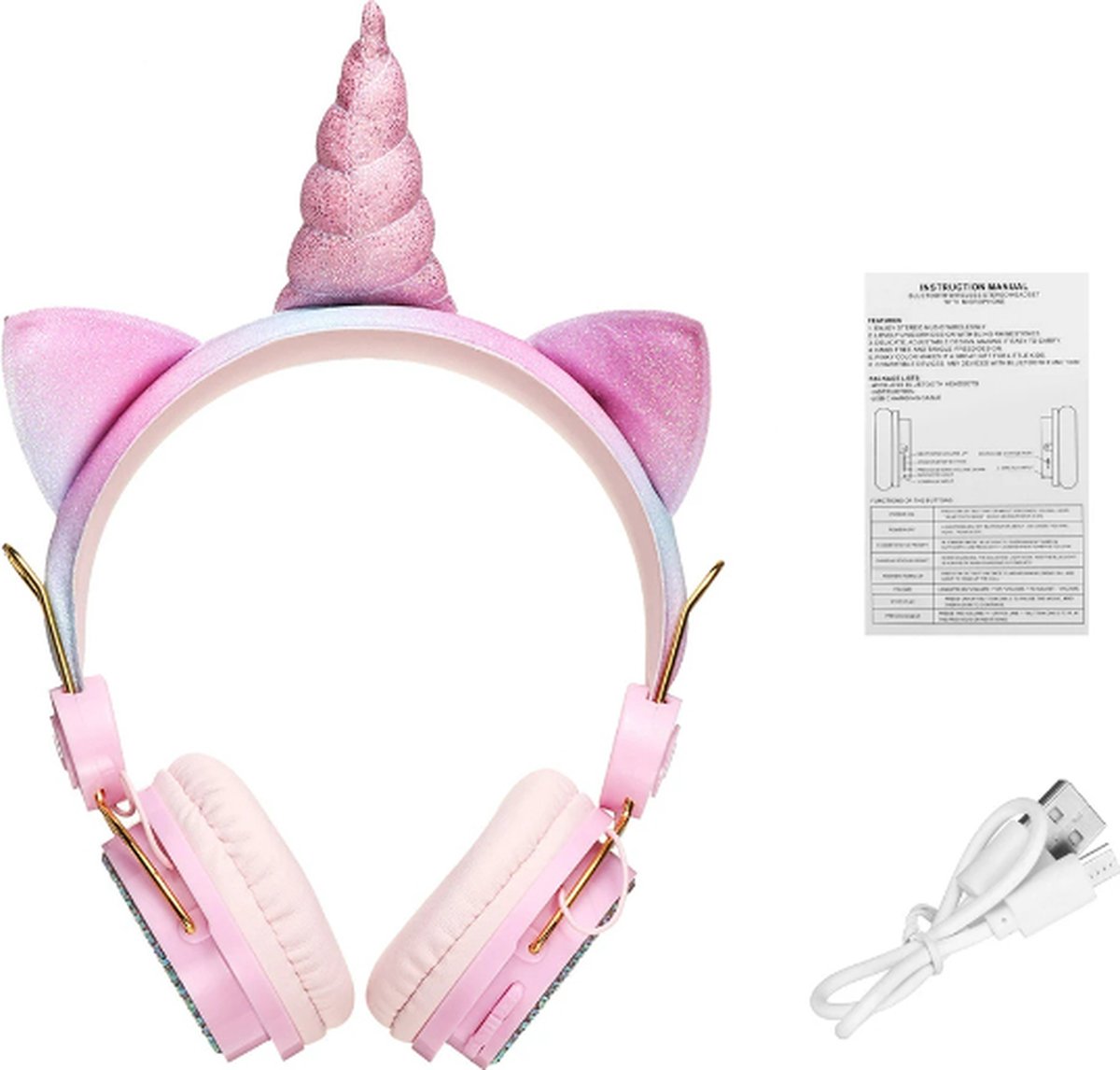 Over-ear Bluetooth Unicorn-hoofdtelefoon