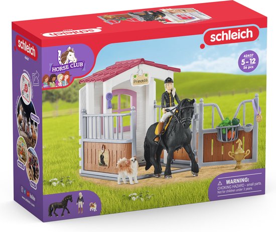 schleich HORSE CLUB - Speelfigurenset - Paardenstal met Horse Club Tori & Princess - Kinderspeelgoed voor Jongens en Meisjes - 5 tot 12 jaar - 14 Onderdelen - 42437