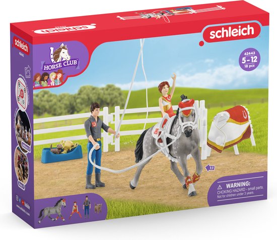 schleich HORSE CLUB Speelfigurenset - Mia's Springset - Kinderspeelgoed voor Jongens en Meisjes - 5 tot 12 jaar - 18 Onderdelen - 42443