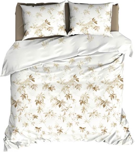 Romanette Simonetta Dekbedovertrek - Lits-jumeaux - 240x200/220 cm - Taupe